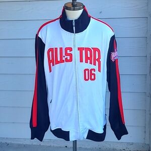 REEBOK NBA All-Star Game Houston 2006 White Red Sz L Mens‎ Warm-up Track Jacket